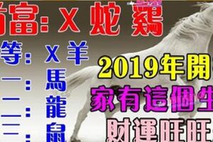 2019年開始財運很旺的生肖【希望有你】