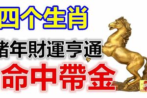 命中帶金，豬年財運亨通的四個生肖