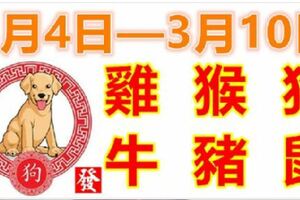 12生肖一周運勢（3月4日—3月10日）