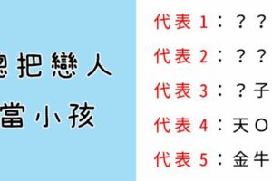 這５大星座談戀愛，總把對象「當小孩看」！疼你照顧你的方式真的好想喊他一聲「爸／媽！」