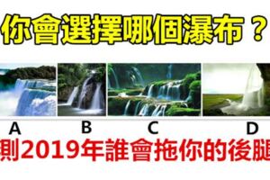 你會選擇哪個瀑布？測2019年誰會拖你的後腿