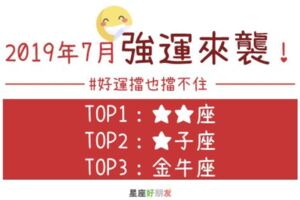 2019年7月「強運」來襲！本月運勢最好的星座TOP3，好運擋也擋不住！