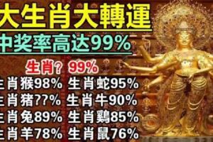 九大生肖大轉運，中獎率直線攀升，總有一天突破100%