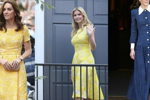 三次撞衫大不同！凱特王妃和伊萬卡「穿同款連衣裙」，都是37歲三娃媽媽，身材品味卻也大不同