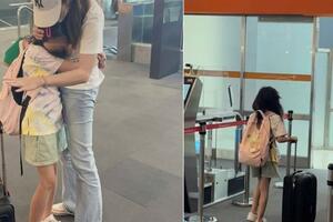 放手讓9歲愛女「獨自飛日本」 艾莉絲機場哭了