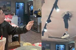 中國男吃牛蛙鍋吃到「天降人腿」 中國男吃牛蛙鍋吃到「天降人腿」