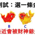 心理測試：四條金鯉魚選一條，測出你最近會不會被財神爺光顧？