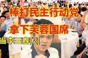 馬青總團長拿督張盛聞要當「第二個」李三春，棒打民主行動黨強人，以拿下芙蓉區國會議席。