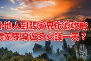 外地人到張家界旅遊攻略，張家界導遊多少錢一天?