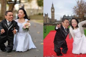 全世界最矮的情侶認識8年後終於結婚了，所有人看到他們笑容都立馬獻上祝福！