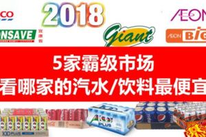 5個霸級市場的汽水飲料價格表