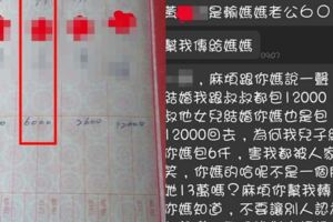 超扯長輩發簡訊嫌喜酒只包6千太少「要求補到1.2萬」，結果翻查禮金簿一看瞬間就愣住…