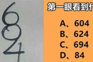 圖中憑第一感覺你看到什麼數字？這個數字就代表你的性格！準的讓人不要不要的！