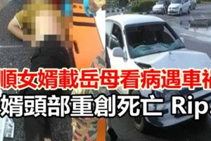 孝順女婿載岳母看病遇車禍，頭部重創死亡