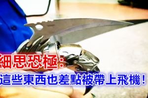 細思恐極：這些東西也差點被帶上飛機！