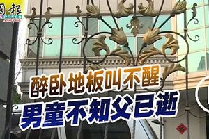 醉臥地板叫不醒男童不知父已逝