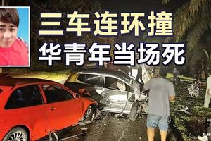 峇株巴轄永平通往麻坡路，三車連環迎面撞華青年當場死