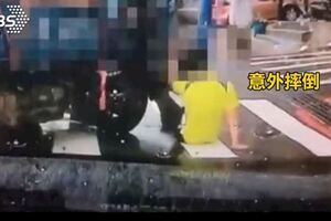 影/逼車下場糗！下車嗆聲卻滑倒男子狼狽。攔車嗆聲竟然先摔倒