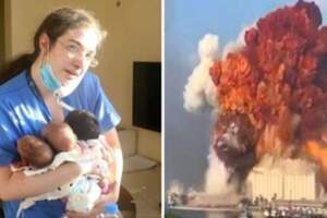貝魯特爆炸瞬間炸爛醫院！　護士坐廢墟「醒來懷抱3嬰兒」：下意識就救了他們