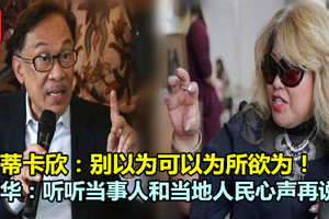 西蒂卡欣呼籲選民：勿投選安華  安華與當時人出來回應了 《內附視頻》