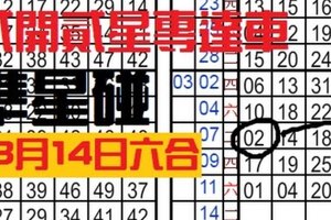 3月14日 六合高率尾貳開貳星專達車準星碰