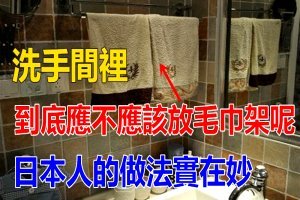 洗手間該不該放毛巾架，日本人的做法實在妙，我家從來乾淨又不亂！