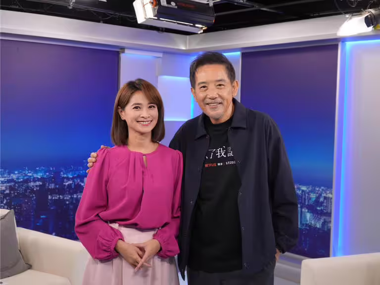 秦漢(右)接受侯乃榕專訪。(台視提供) 秦漢(右)接受侯乃榕專訪。(台視提供)