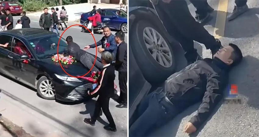 突加價82萬聘金！新娘哥「趴禮車阻攔新人」：不給不能娶　新娘舉動惹網心疼