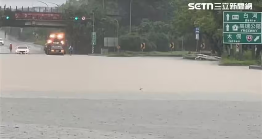 快訊／上班注意！大豪雨狂炸…嘉義台82線中和交流道淹水「預警性封閉」