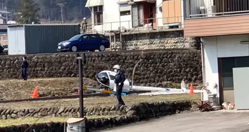 日本岐阜直升機墜稻田 機上2老翁奇蹟生還