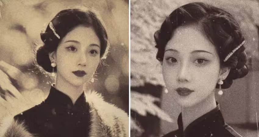 「姨婆黑白舊照」美到令人起疑　她曬彩色近照網戀愛了