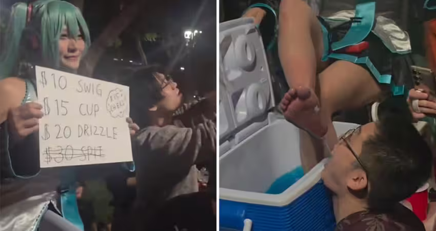 動漫節賣「正妹新鮮腳汁」　一杯470元超熱賣