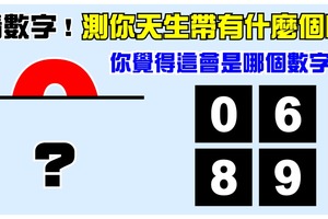 猜數字【一題測你天生帶有什麼個性？】