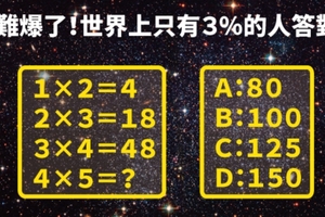 【難爆了】世界上只有3%的人答對！你會嗎？？ 