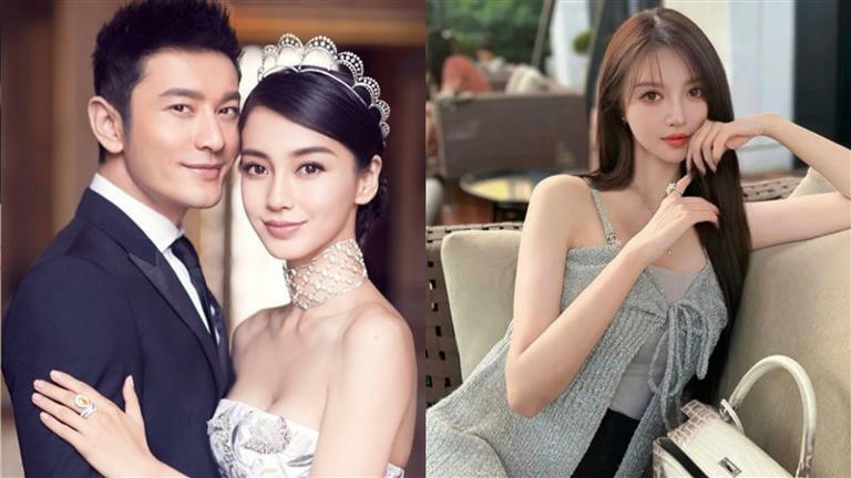 黃曉明（左起）與Angelababy2022年離婚後，同年5月傳出與網紅葉珂正在戀愛。（圖／資料照）