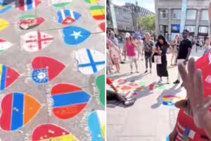 中國客怒「塗掉台灣國旗」　德國畫家「1句話」將他嚇跑