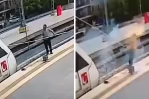 清潔火車時失誤　工人慘遭火球籠罩