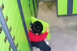 男童貪玩爬進包裹櫃　同伴失手關門慘了