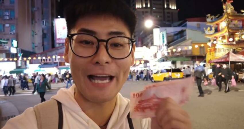 中國網紅拿400元吃台灣夜市「逛到一半笑了」　台網友點1現象：沒人敢拍