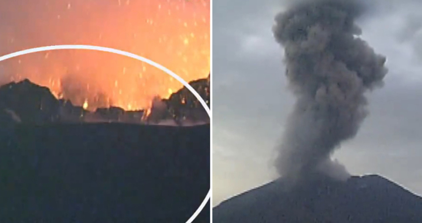 日火山爆發「濃煙衝天1600m」　岩漿噴濺影片曝