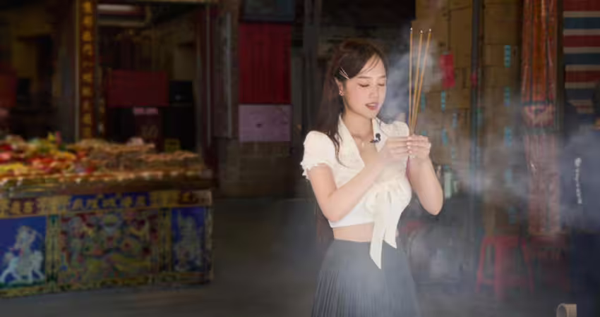 陽帆愛女拜霞海城隍廟月老被拍！本人認列5條件 鬆吐這點絕對不行