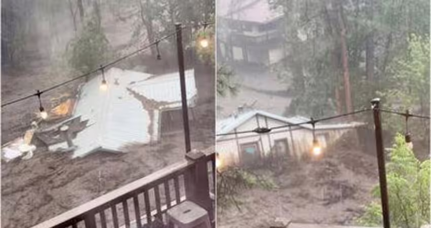 湍流狂洩「整棟民宅沖下來」！ 美山區小鎮又爆恐怖洪災