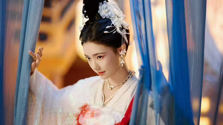 林允劇中「花神」造型唯美。(圖/愛爾達電視提供) 林允劇中「花神」造型唯美。(圖/愛爾達電視提供)