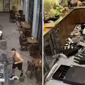 遊客大鬧咖啡廳！失控破壞店內設施