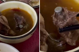 喝排骨湯「吃到骨釘」客人嚇：人肉湯？網驚「是手術專用」
