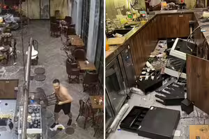 遊客大鬧咖啡廳！失控破壞店內設施