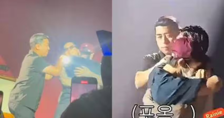 紅帽男衝上台強抱WINNER昇勳！保鑣火速攔截壓制 身分曝光網全笑翻