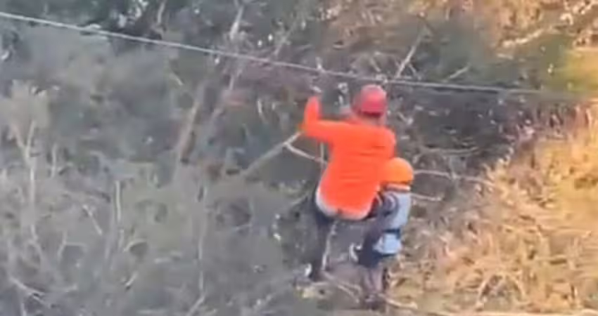 溜索一半出事　男童從12公尺高空墜落