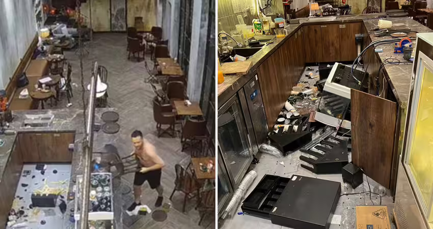遊客大鬧咖啡廳！失控破壞店內設施