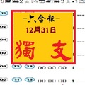 【六合報】12月31日-獨支參考-